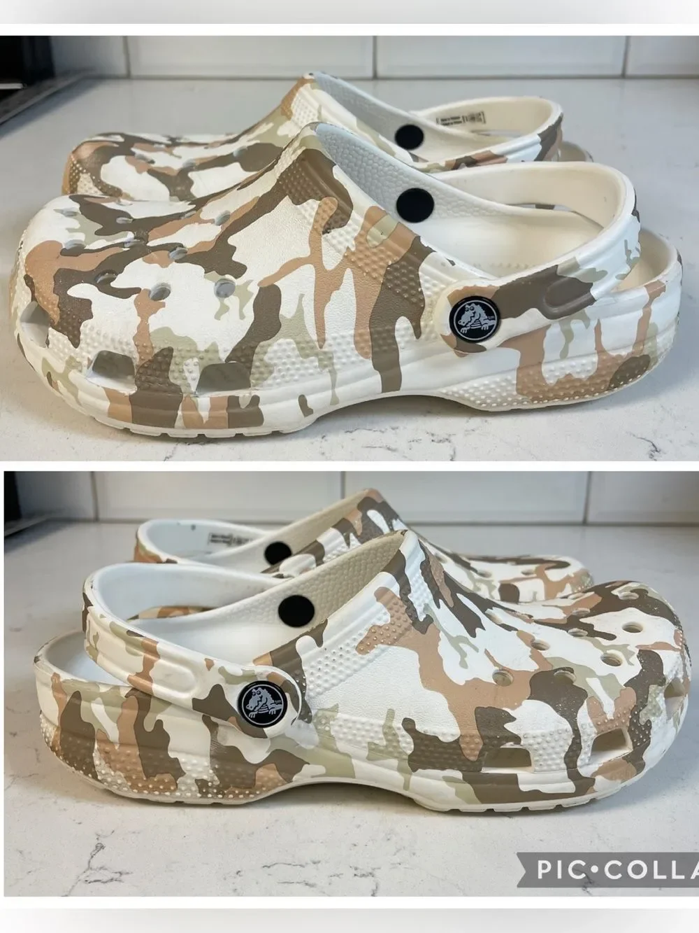 Crocs Classic Clog Camouflage Printing Beach 'White Camouflage' Mens 6 Women’s 8